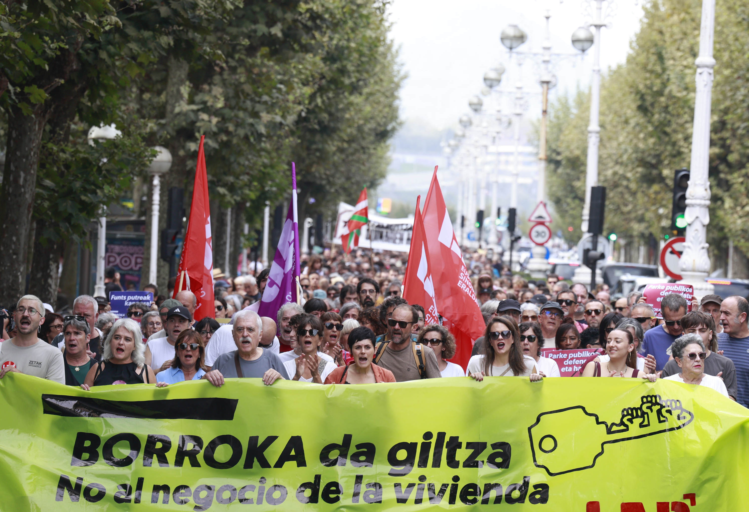 Donostiako manifestazioaren irudi bat. JUAN HERRERO / EFE
