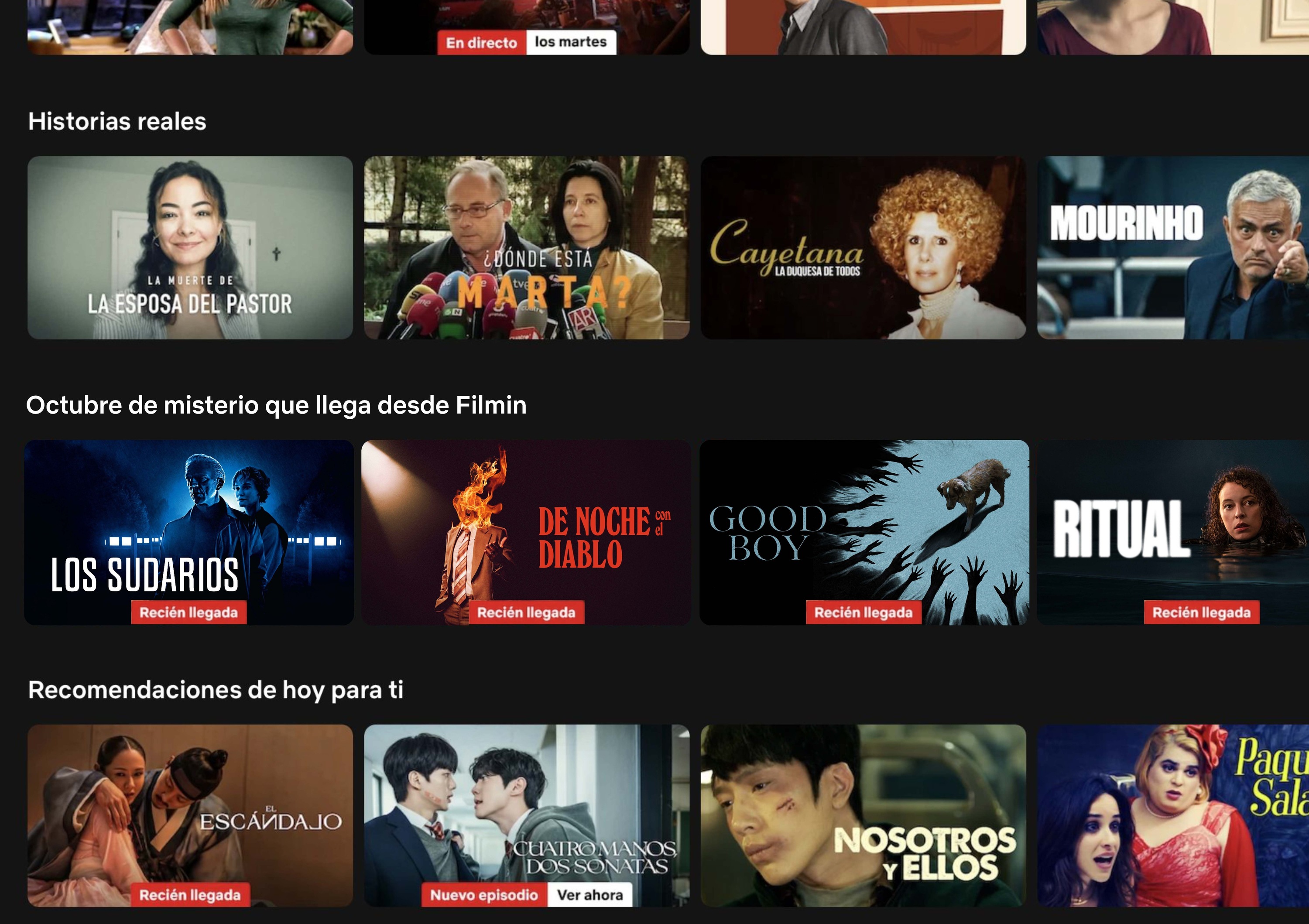 Filminen pelikula hautatu batzuk ikusiko dira hilero Netflixen. NETFLIX