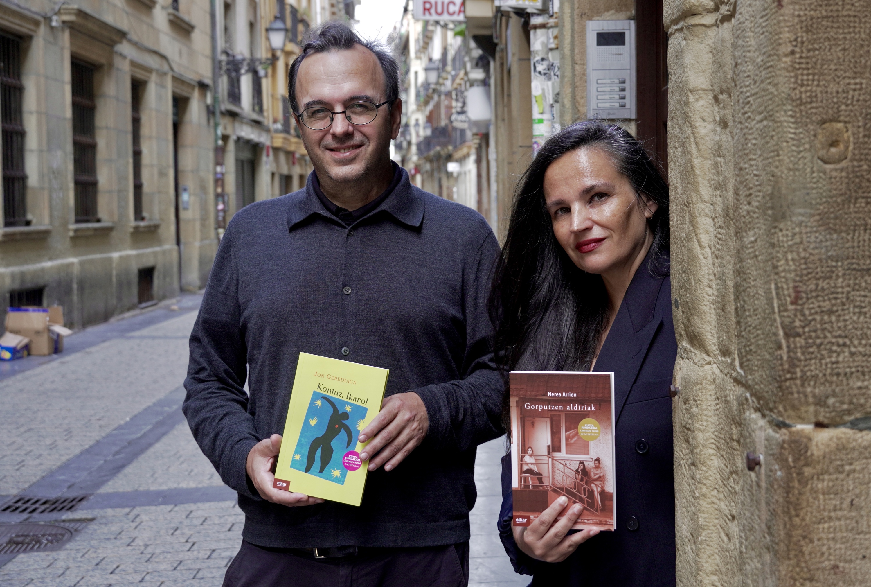 Jon Gerediaga eta Nerea Arrien, gaur Donostian. ANDONI CANELLADA / FOKU
