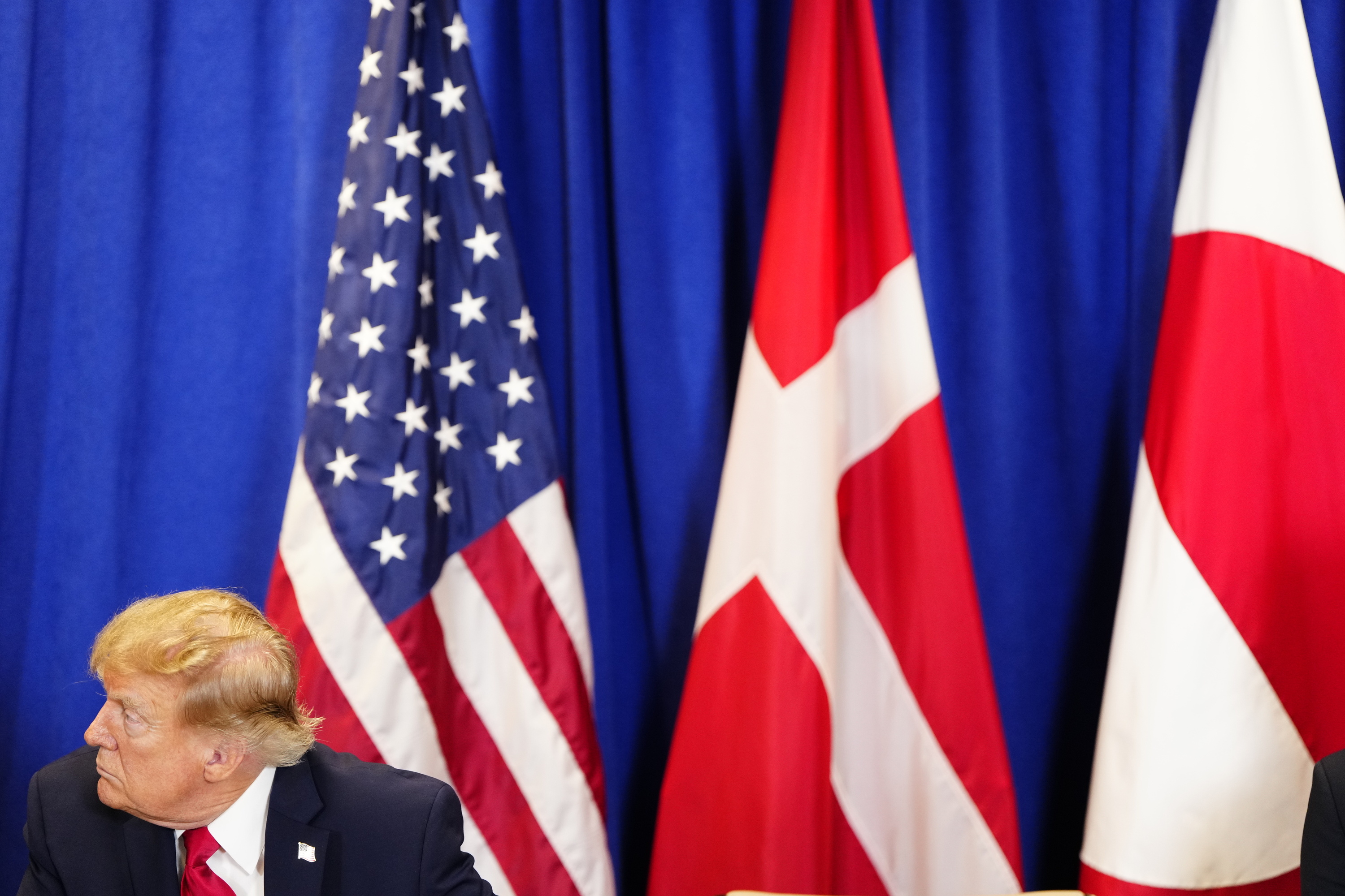 Trump New Yorken irailaren 22an, AEBek, Danimarkak eta Groenlandiak akordioa sinatu zutenean. MADS CLAUS RASMUSSEN  / EFE