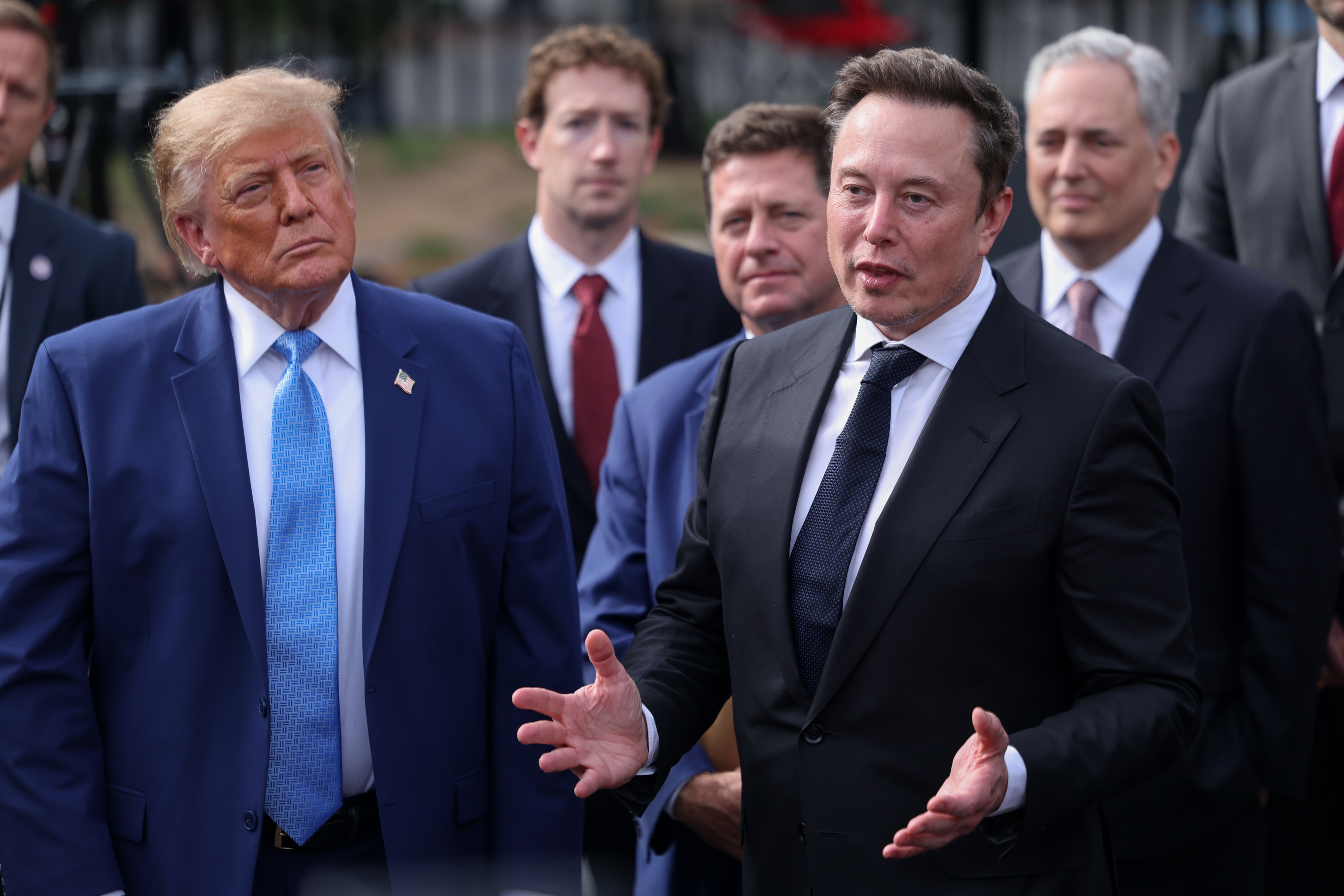 Trump eta Musk ekitaldi batean, irail bukaeran Washingtonen. TIERNEY L. CROSS / EFE