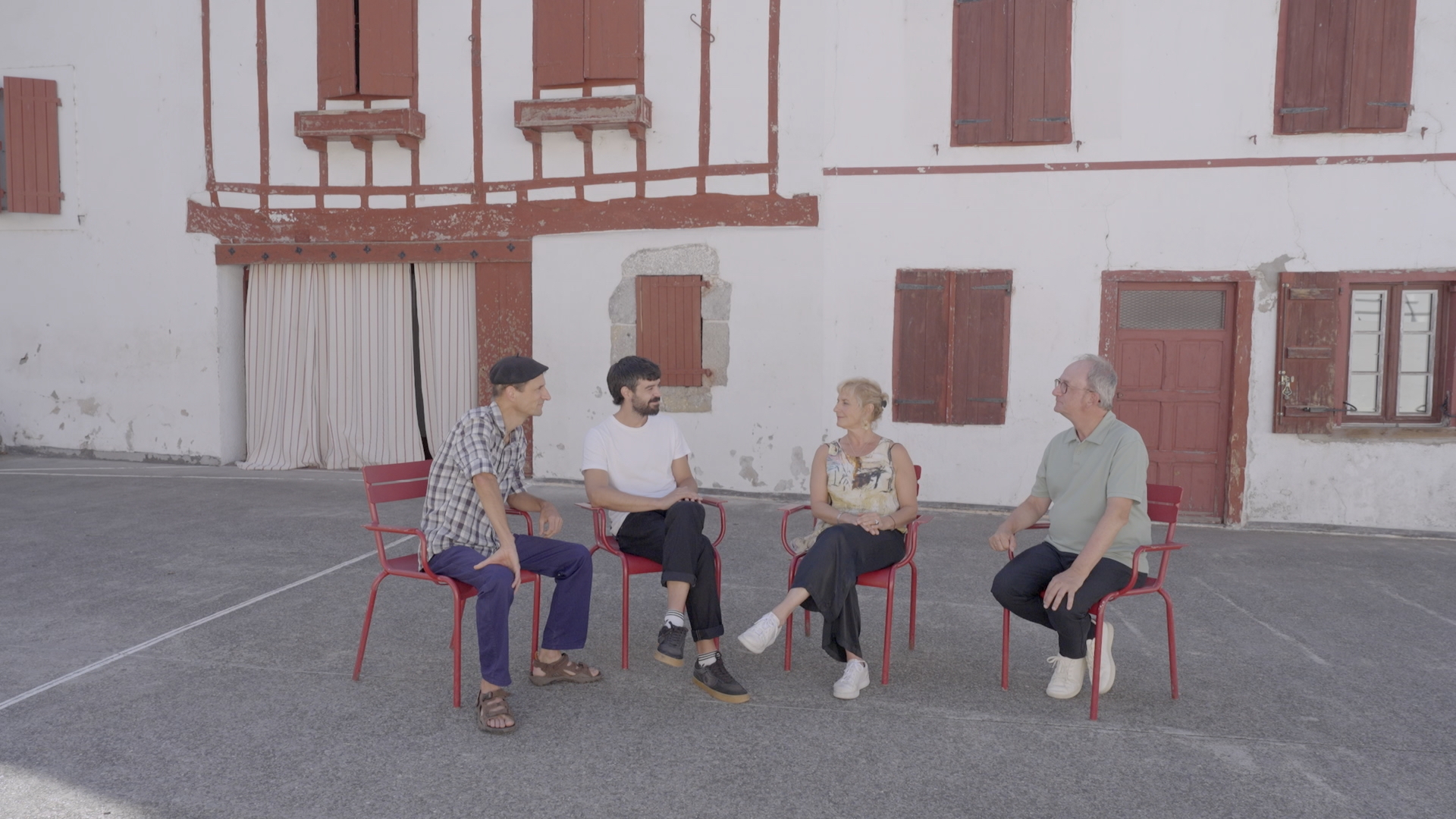 Gorka Torre, Manex Mantxola, Jasone Mendizabal eta Kike Amonarriz, 'Tribuaren berbak' saioan. ORIO PRODUKZIOAK