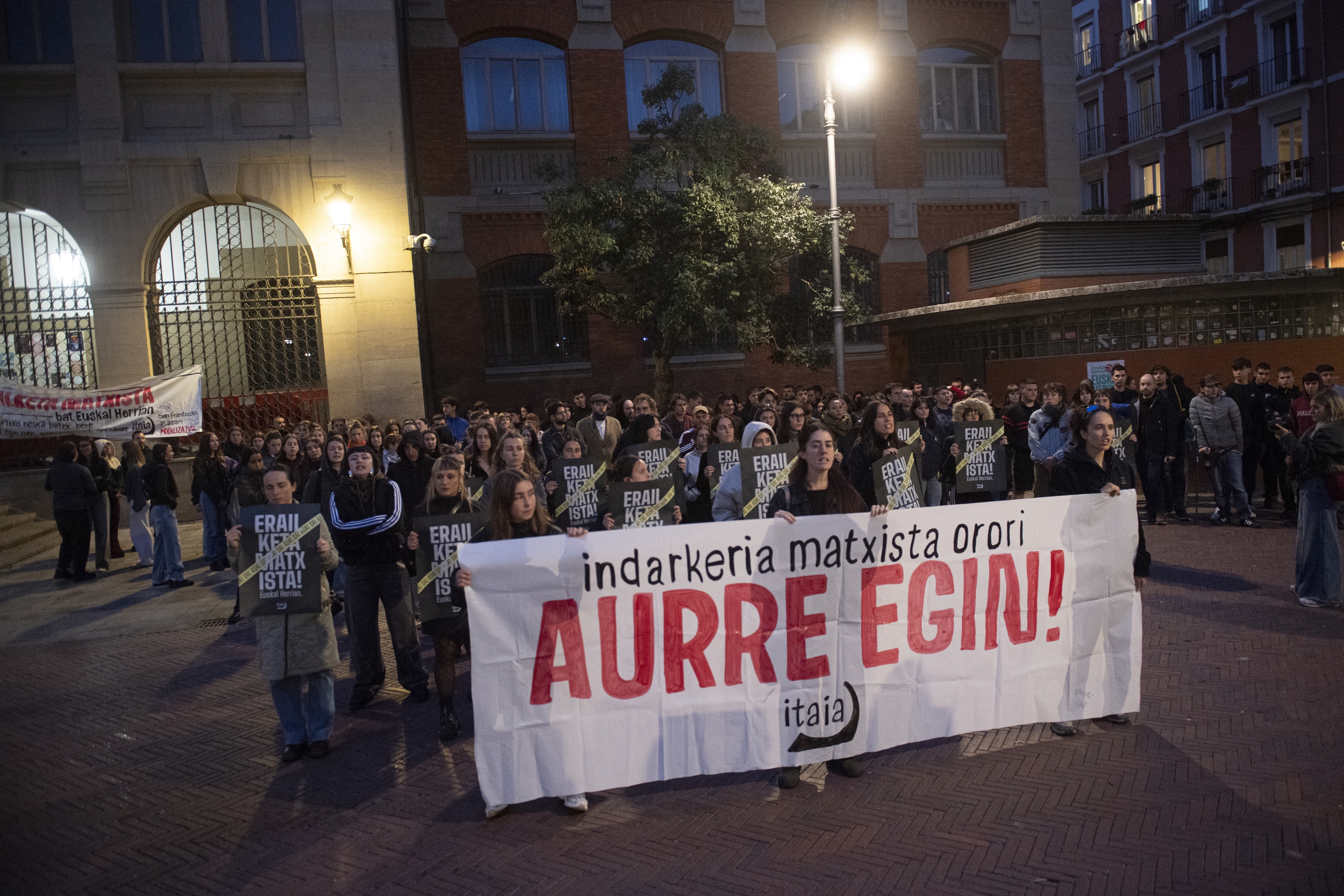 Itaiaren elkarretaratzea, gaur iluntzean, Iruñean. IDOIA ZABALETA / FOKU