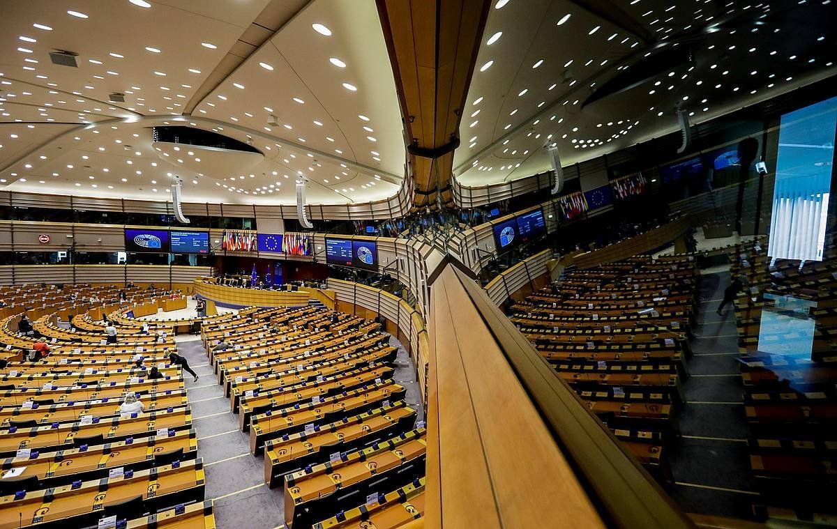Europako Parlamentuko osoko bilkurarako aretoa. OLIVIER HOSLET