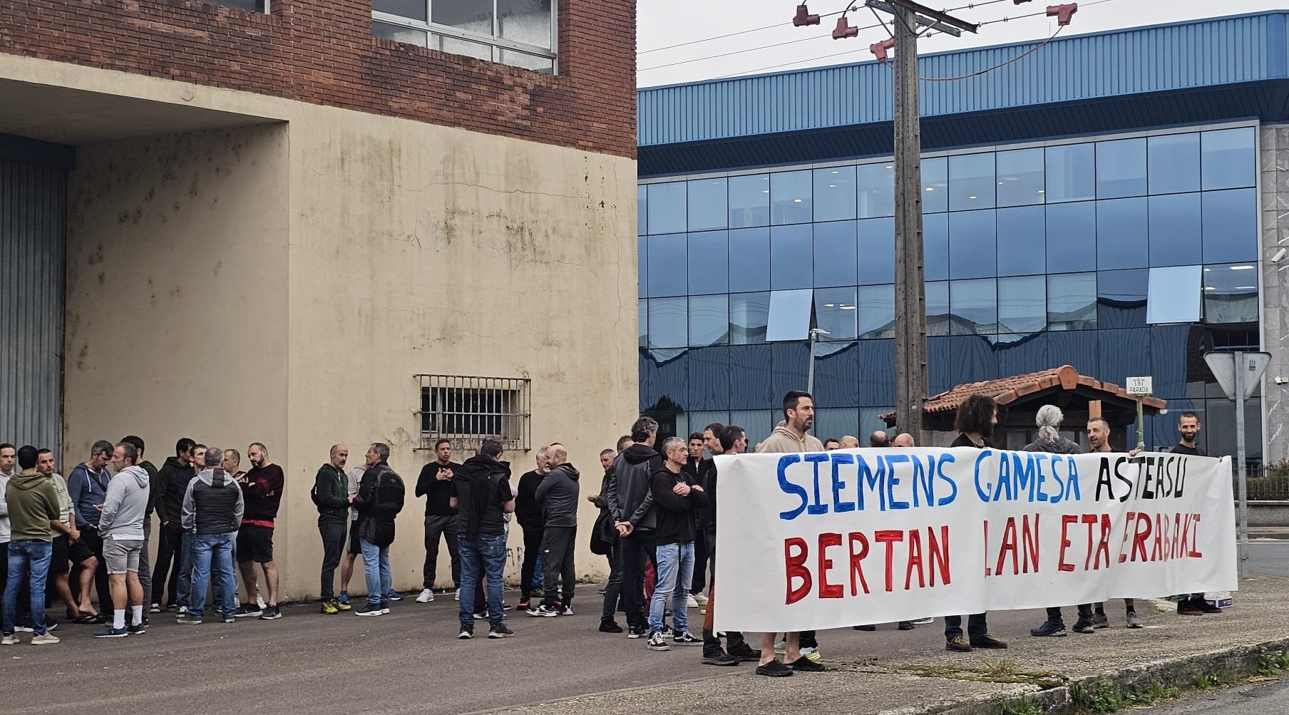 Asteasuko Siemens Gamesako langileen protesta bat. LAB
