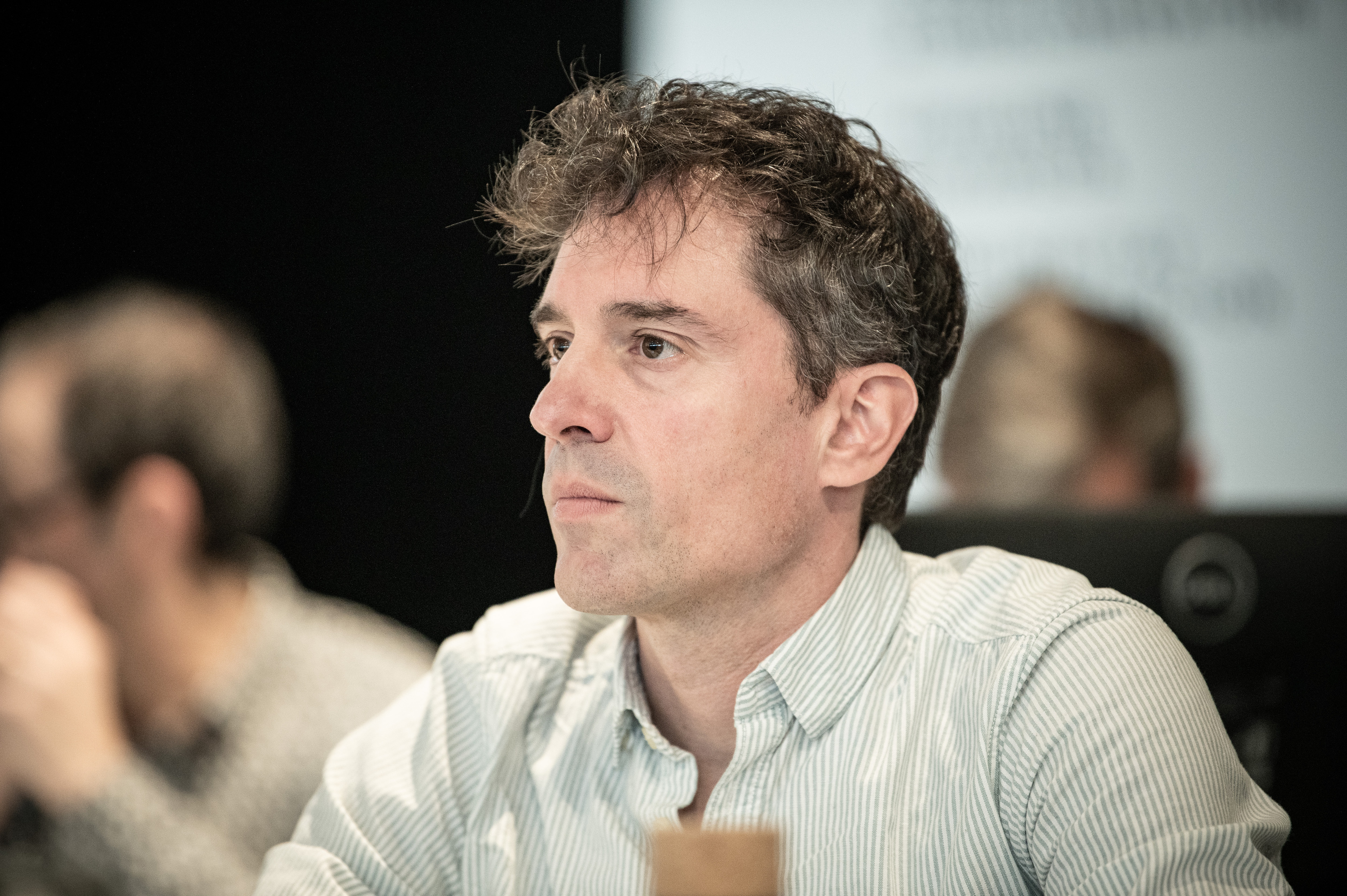 Antton Kurutxarri, Euskal Herria Hirigune Elkargoko biltzar batean, artxiboko argazki batean. PATXI BELTZAIZ