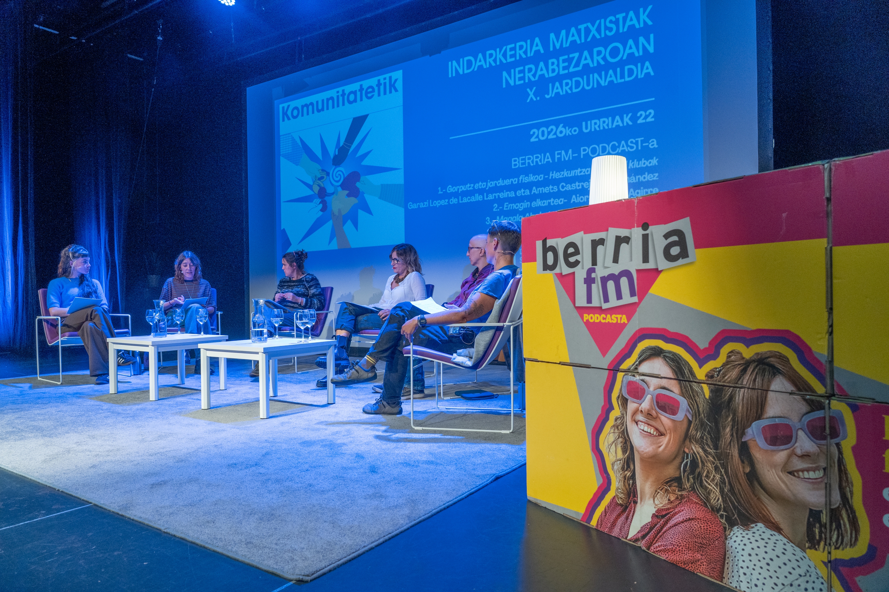 BERRIA FM podcastak zuzeneko saioa egin zuen Donostian, urriaren 22an. ANDONI CANELLADA / FOKU