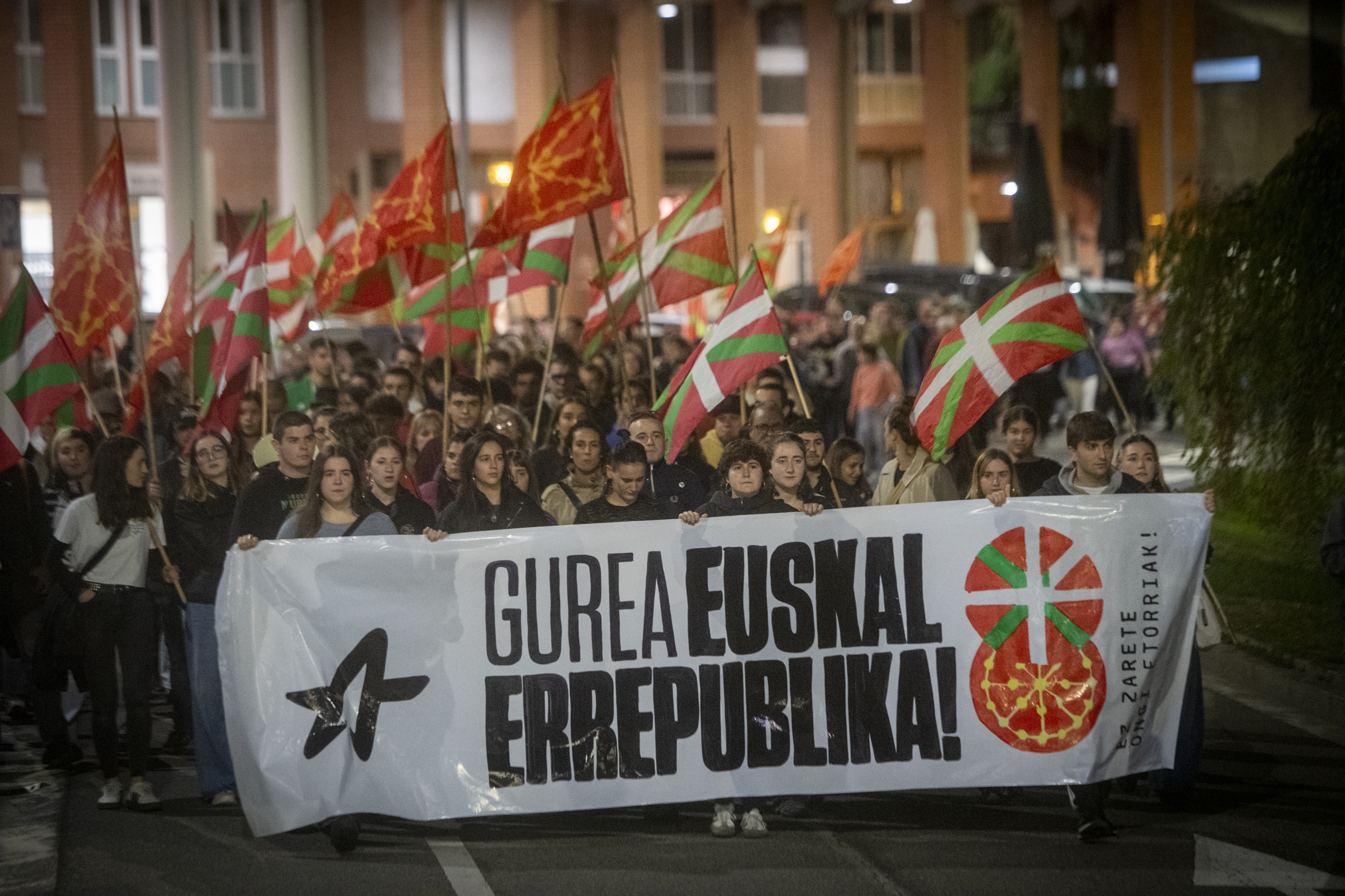 Ernairen protesta espainiar erregearen etorreraren aurrean. GORKA RUBIO / FOKU