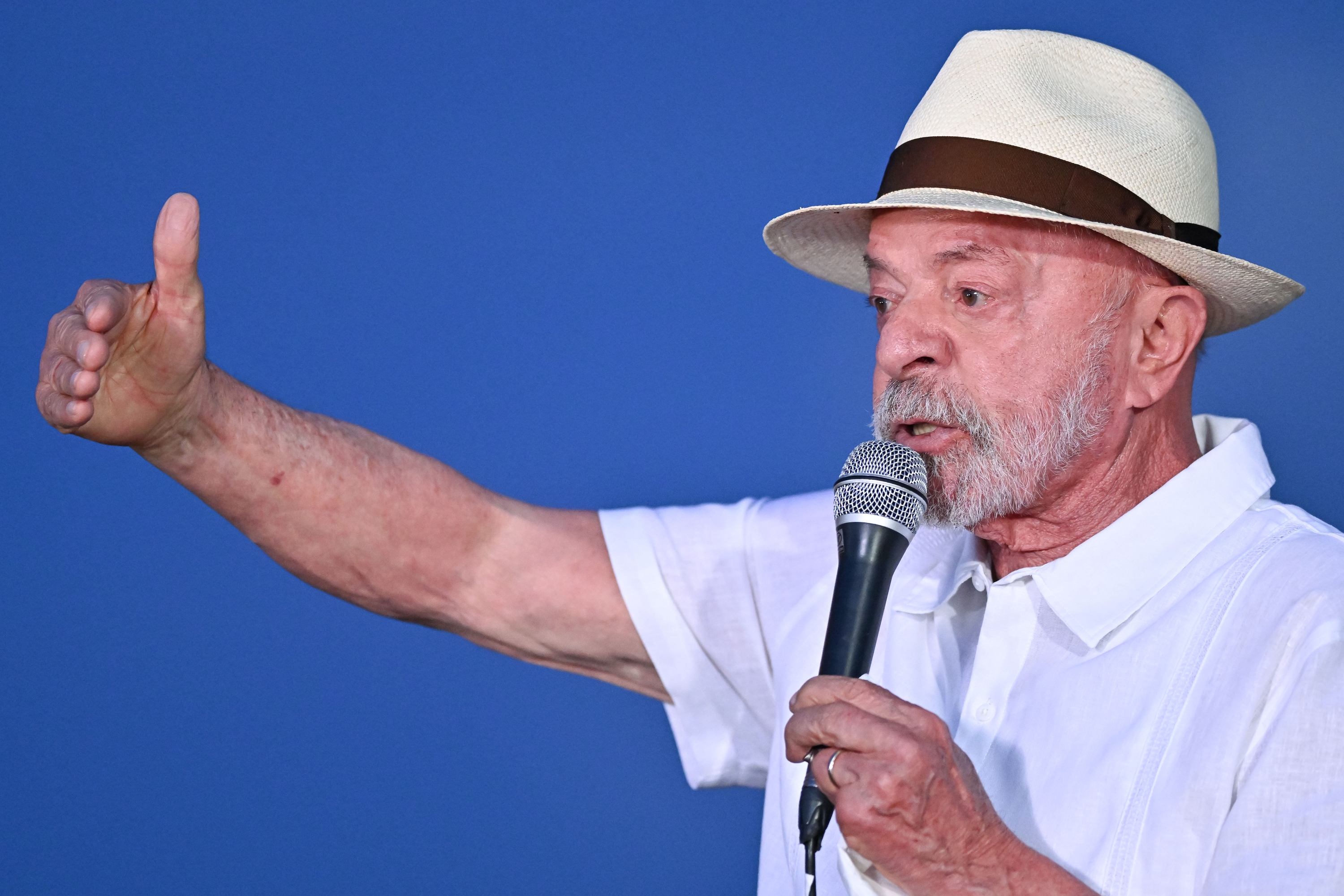Luiz Inacio da Silva 'Lula' Brasilgo presidentea, atzo, Brasilian. ANDRE BORGES / EFE