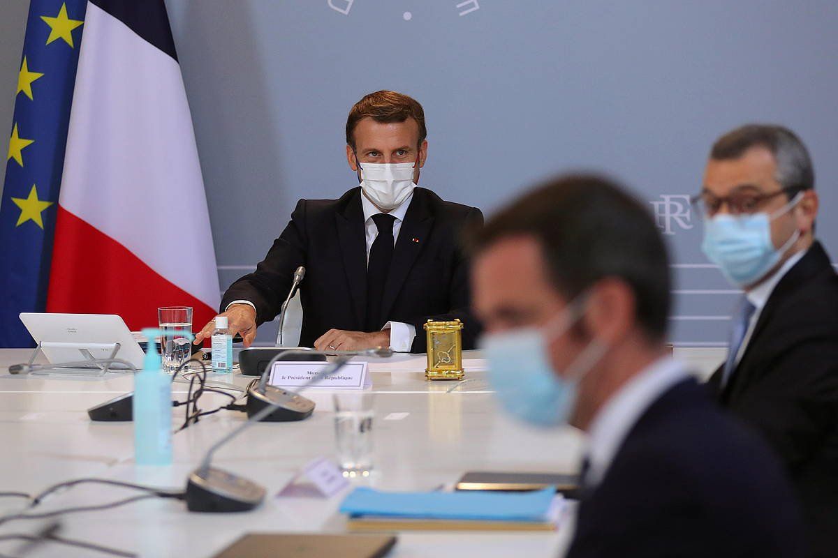 Emmanuel Macron, joan den astean izandako gobernu bilera batean. THIBAULT CAMUS / EFE