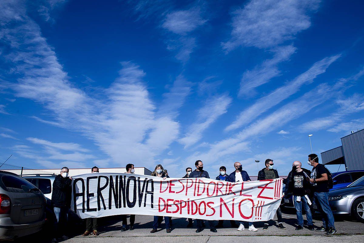 Aernnovako langileen protestaldia. RAUL BOGAJO / FOKU