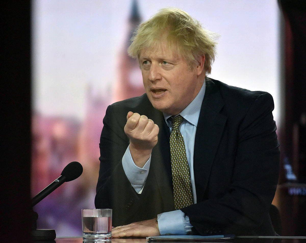 Boris Johnson, atzo, BBC telebista katean. JEFF OVERS HANDOUT / EFE