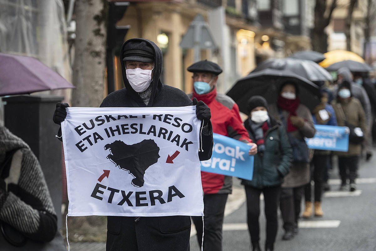 Joan den urtarrilaren 9an Sarek deitutako protesta, Donostian. JON URBE / FOKU