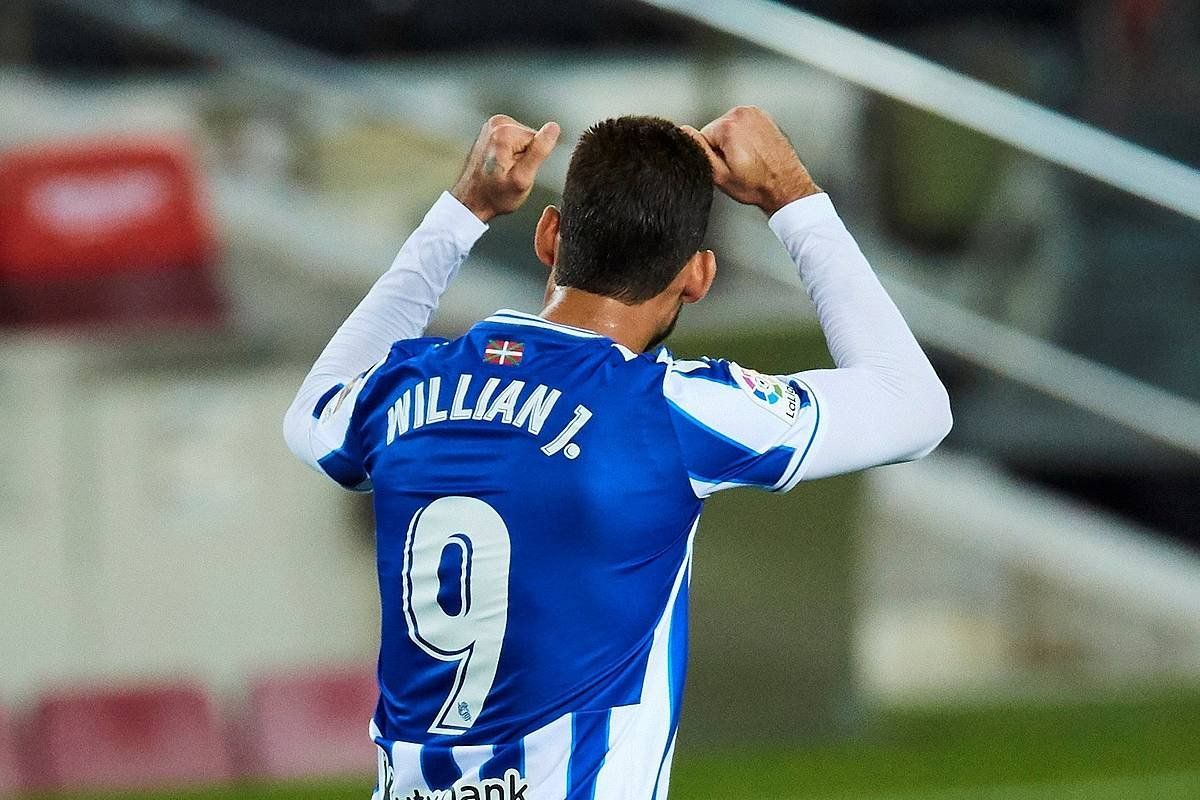 Willian Jose, gol bat ospatzen. ALEJANDRO GARCIA / EFE