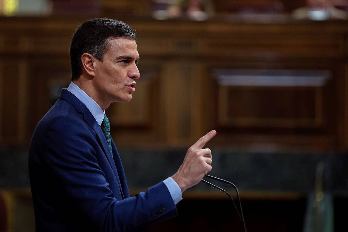 Pedro Sanchez Espainiako Gobernuko presidentea Gasteizen izanen da martxoaren 4ko ekitaldian. EMILIO NARANJO / EFE