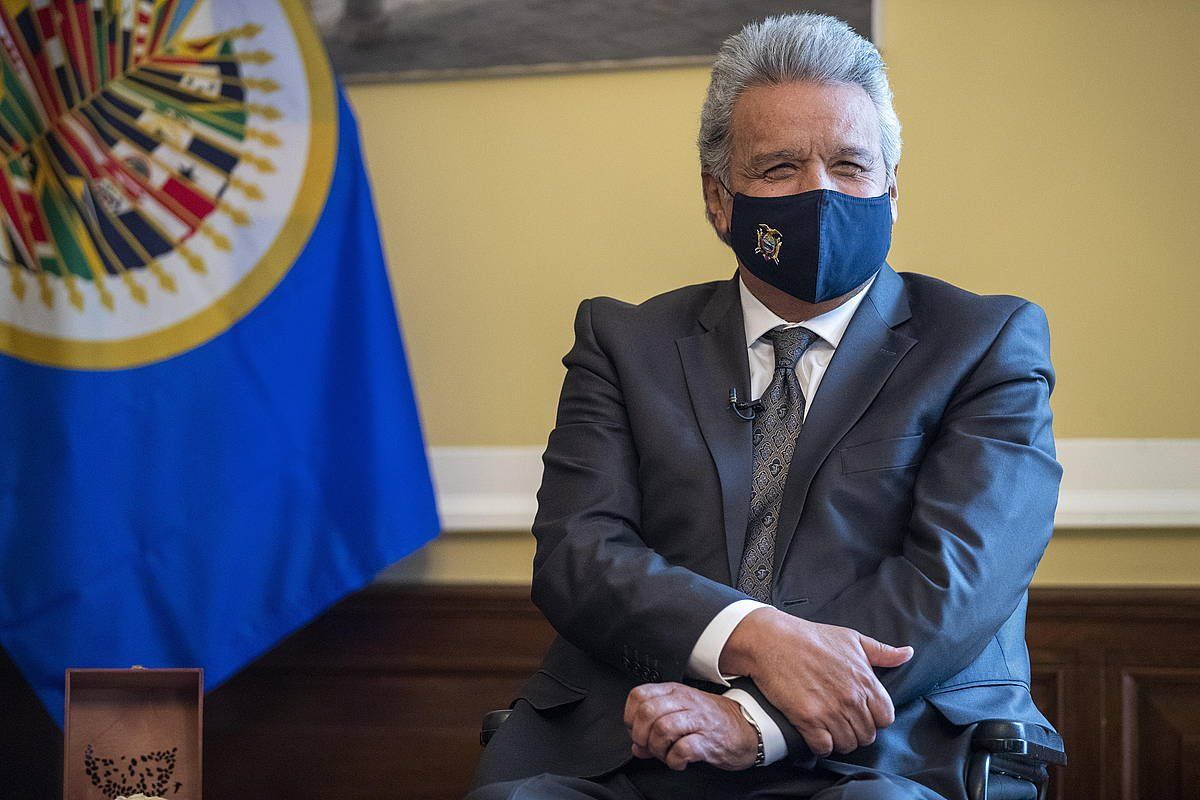 Lenin Moreno presidentea, artxiboko irudi batean. SHAWN THEW / EFE