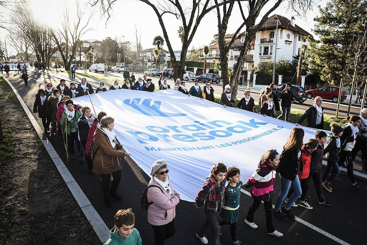 Euska presoen aldeko mobilizazioa, Baionan. NAHIA GARAT