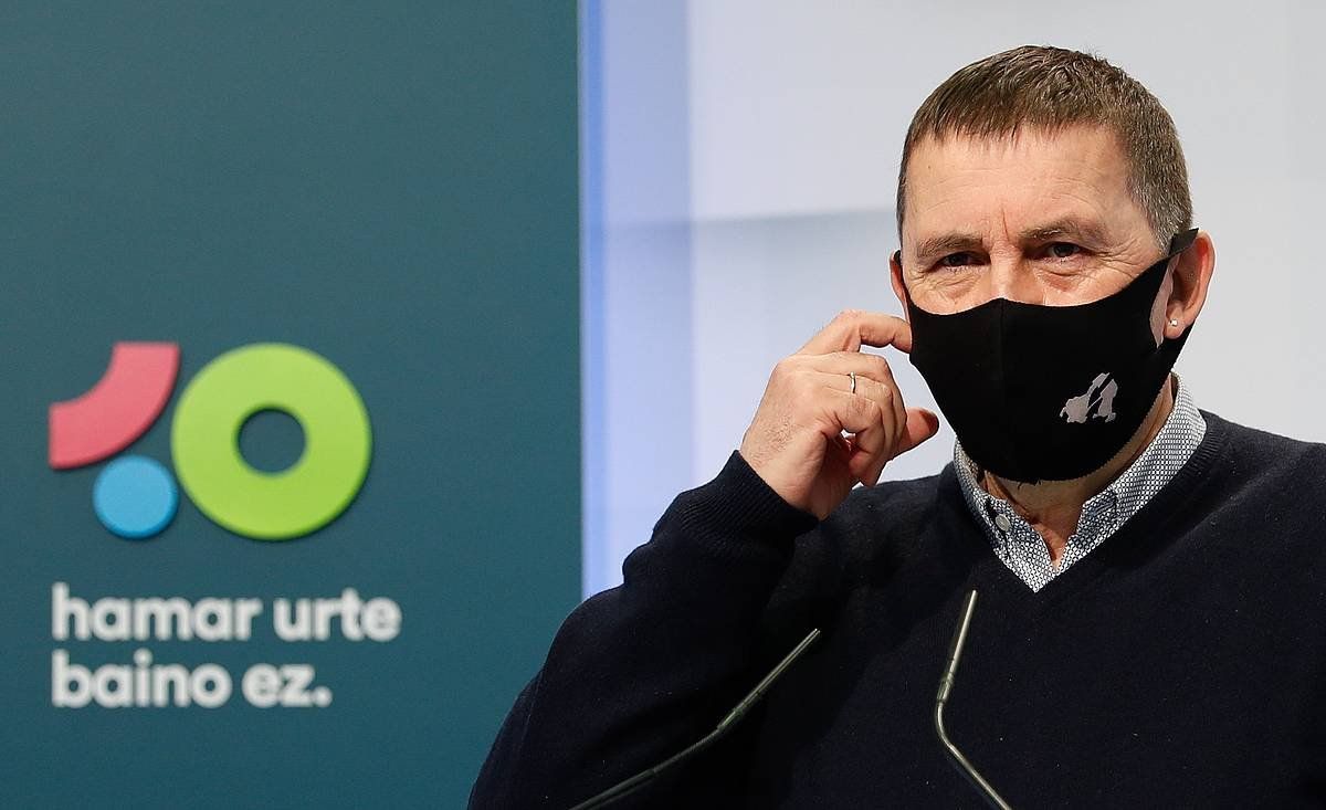 Arnaldo Otegi EH Bilduko koordinatzailearen artxiboko irudi bat. JUAN HERRERO/EFE