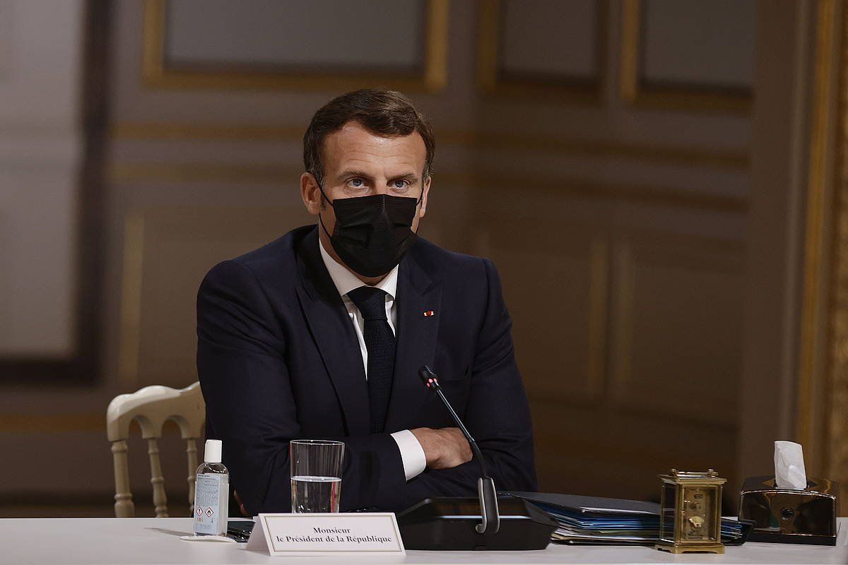 Emmanuel Macron, Frantziako presidentea. YOAN VALAT / EFE