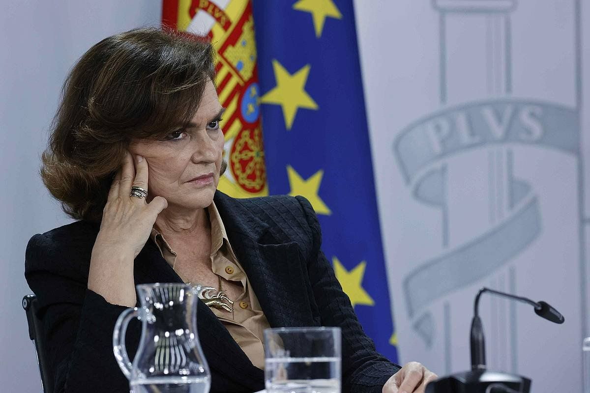 Carmen Calvo Espainiako Gobernuko lehen presidenteordea. ZIPI/ EFE